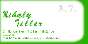 mihaly tiller business card